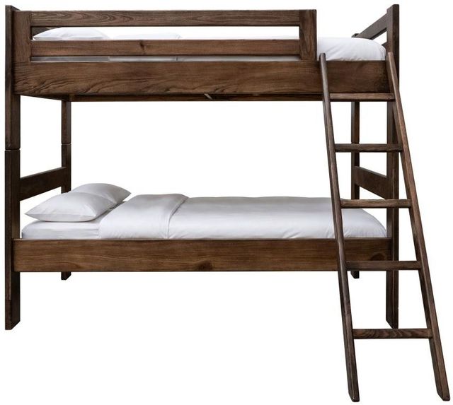 International Furniture Direct Forte Brown Youth Twin Top Bunk Bed-2