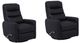 Parker House® Hercules 2-Piece Black Swivel Glider Recliner Set-0