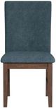 Elements International Santa Barbara Denim Blue/Walnut Dining Chair-2
