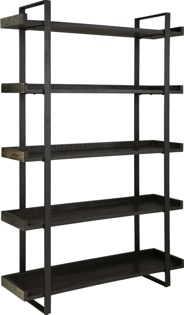 Signature Design by Ashley® Kevmart Black/Grayish Brown Bookcase-0