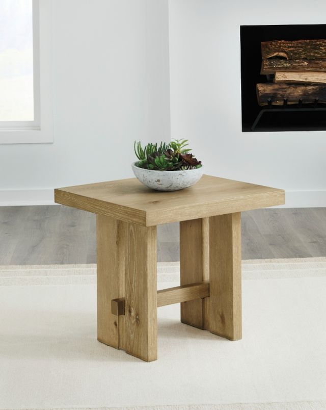 Signature Design by Ashley® Crendlin Light Brown Rectangular End Table-1