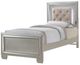 Elements International Platinum 3-Piece Champagne Twin Youth Bedroom Set-1