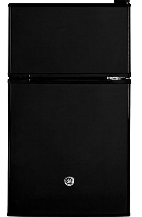 GE® 19" 3.1 Cu. Ft. Double-Door Black Compact Refrigerator