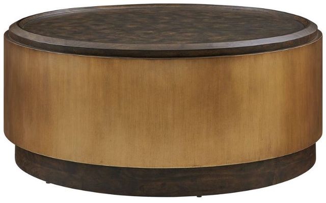 Uttermost® Parrish Antique Brass Round Coffee Table-0