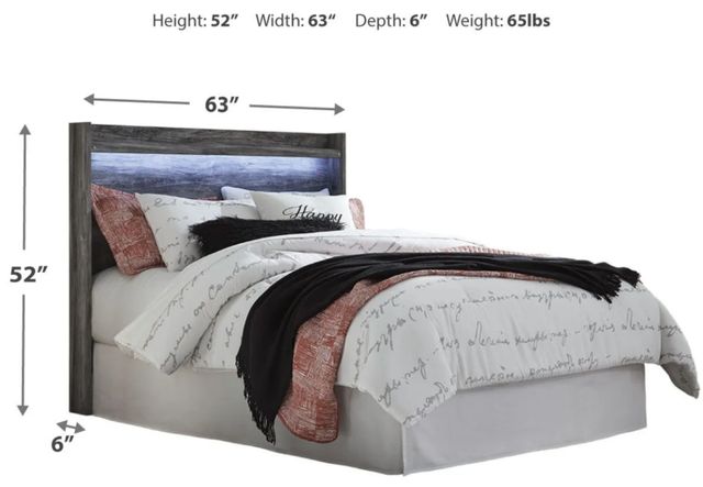 Signature Design by Ashley® Baystorm Gray Queen Panel Headboard-2