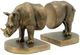 A & B Home 2-Piece Gold Rhinoceros Bookends-0