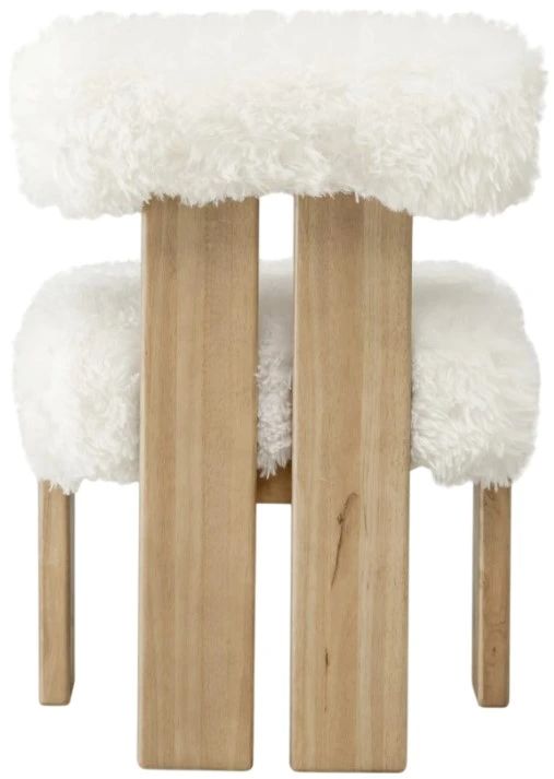 Modus Furniture Nia Lioness/Sheepskin Upholstered Dining Side Chair-4