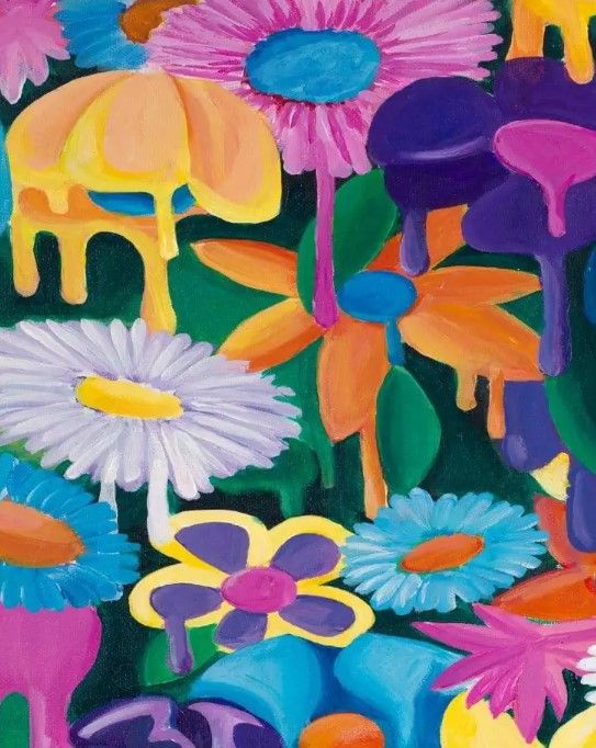 Classy Art Floral Drips by Chelsea Goodrich Wall Art-1