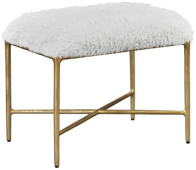 Uttermost® Charmed Cream/Soft Gold Small Bench-0