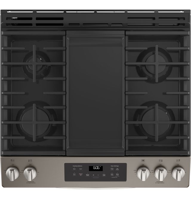 GE® 30" Slate Slide In Gas Range-2