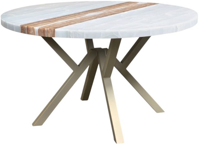 Horizon Home® Spectrum Onyx Dining Table with Gold Base