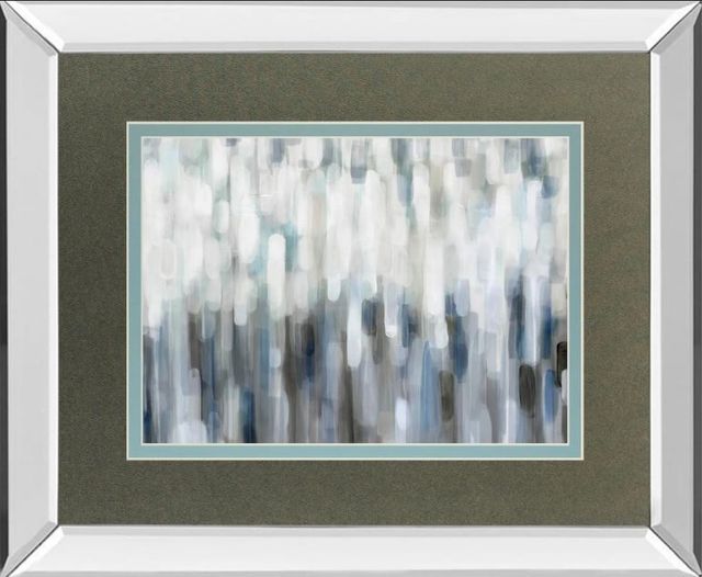 Classy Art Silver Rain by Karen Lorena Parker Mirror Framed Wall Art-0
