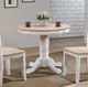 Winners Only® Prescott Brown Top Pedestal Dining Table with White Base-2