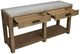 Magnussen Home® Plum Creek Sierra Brown Sofa Table with Marble Top-3