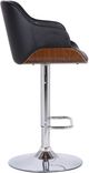 Armen Living Toby Black/Chrome Adjustable Height Stool-3