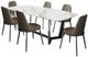 Furniture of America® Norelli 7-Piece Silver/White Dining Table Set-0