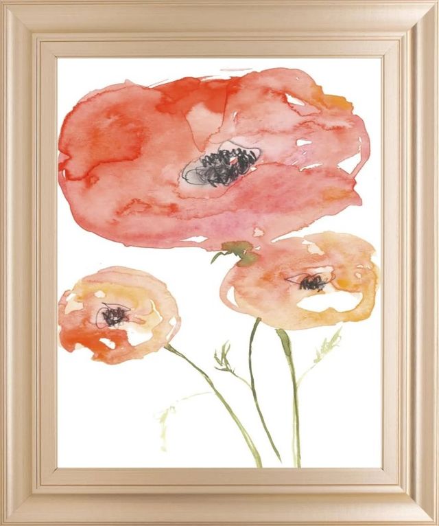 Classy Art Neon Poppies II by Jennifer Goldberger Wall Art-0