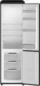 FORNO® Storico Alta Qualita 22" 9 Cu. Ft. Black Retro Counter Depth Bottom Freezer Refrigerator with Copper Tone Handle-1