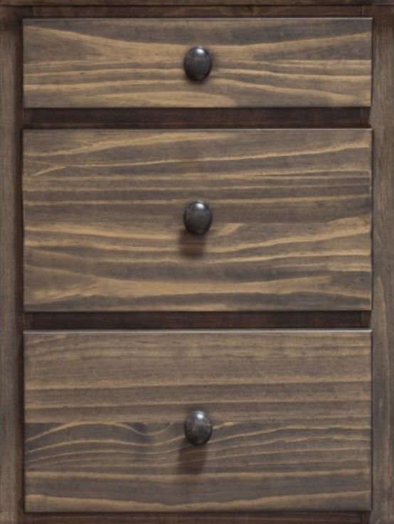 Mako Wood Furniture Polo Brown 2 and 1/2-Drawer Mini Nightstand-1