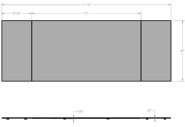 Amisco Customizable Lewis 112" Rectangular Dining Table-2