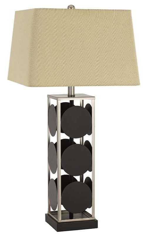 Cal® Lighting & Accessories Hanson Black/Antique Silver Table Lamp-0