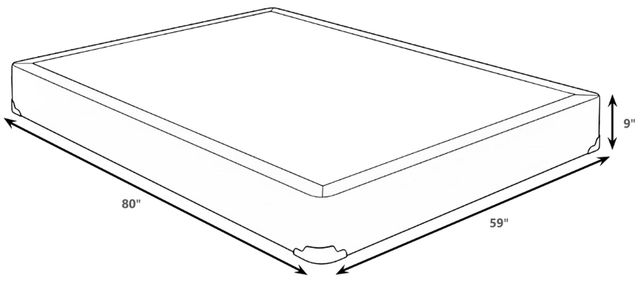 Coaster® Mercer Gray 9" Queen Standard Box Spring Foundation-1