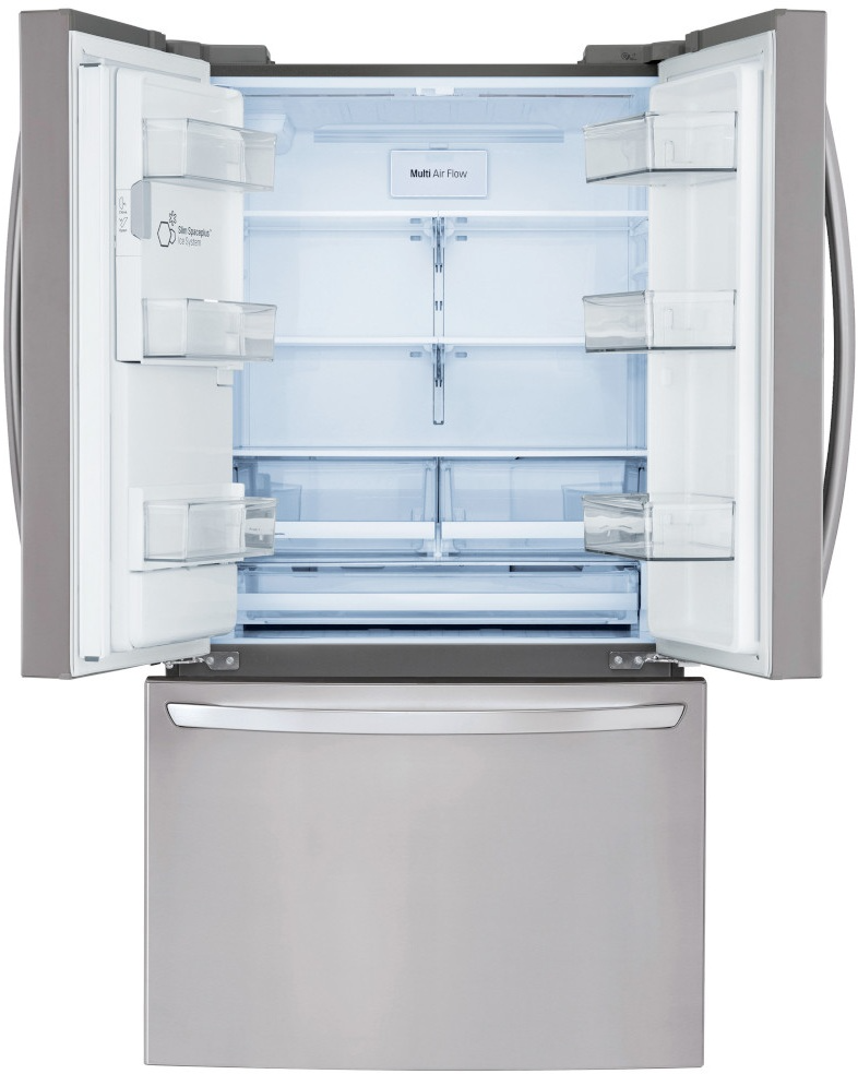 LG 36 in. 27.8 Cu. Ft. Stainless Steel French Door Refrigerator - Thumbnail 3