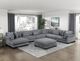 Homelegance® Traverse Gray Ottoman-1