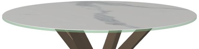 Amisco Customizable Asterisk Porcelain Round Table with Starburst Stand-1
