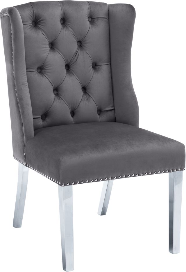 Meridian Furniture Suri Gray Velvet Dining Chair-0