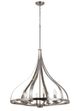 Cal® Lighting & Accessories Meridian 8-Light Brushed Steel Chandelier-0