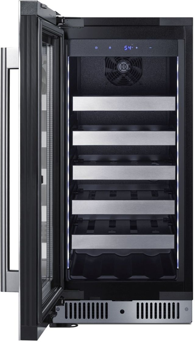 Summit® 15" Stainless Steel Built-In Wine Cooler-2