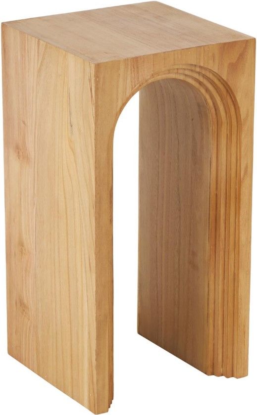Deco Marche Brown Cutout Arch Side Table-0