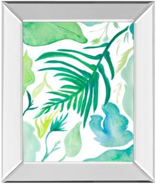 Classy Living Kat Papa Green Water Leaves I Wall Art-0