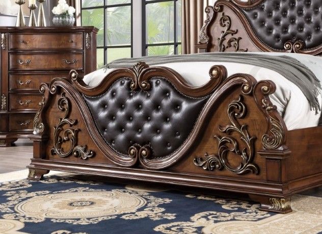 Furniture of America® Esparanza 4-Piece Brown Cherry Queen Bedroom Set-3
