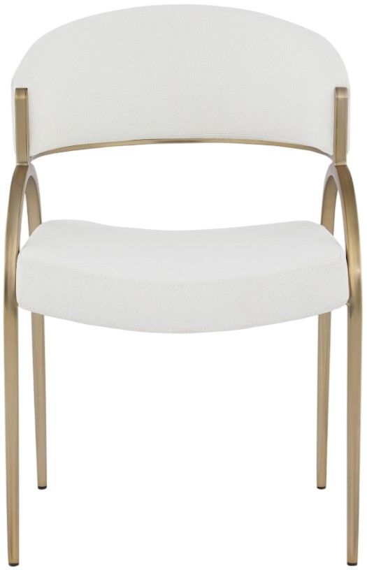 Meridian Furniture Privet Cream Upholstered Dining Chair-1