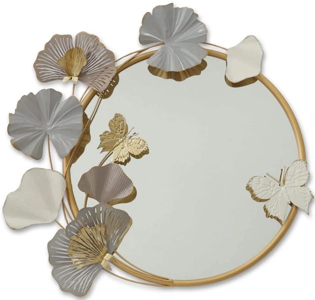 Classy Art Style 32 Chrome/Gold/Gray Wall Mirror-0