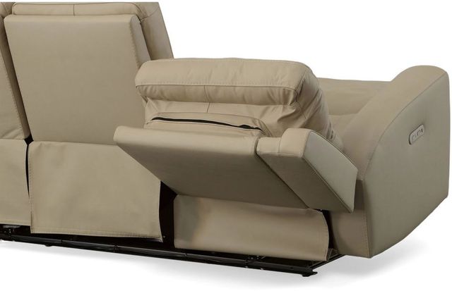 Flexsteel® Jarvis Parchment Reclining Sofa with Power Headrests-3