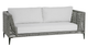 Ratana Genval Black Aluminum 2.5-Seater Sofa-0