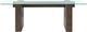 Modus Furniture Oakland Glass Top Dining Table with Brunette Base -2