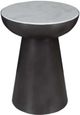 Jofran Inc. Circularity Black Round End Table with White Marble Top-3