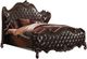 Acme Furniture Versailles Cherry Oak/Dark Brown California King Upholstered Panel Bed-0