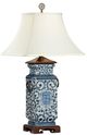 Wildwood Lamps Heralds Blue/White Table Lamp-0