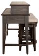 Liberty Furniture Mill Creek 4-Piece Cream/Peppercorn Bar Table Set-3