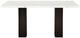 New Classic® Home Furnishings Faust White Faux Marble Top Dining Table with Espresso Base-0
