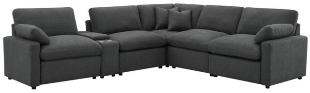 Coaster® Collins 6-Piece Dark Gray Modular Power Reclining Sectional-0