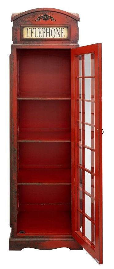 YHD Red Phone Booth Cabinet-3
