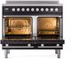 Ilve® Professional Plus II 40" Glossy Black Pro Style Induction Range-3