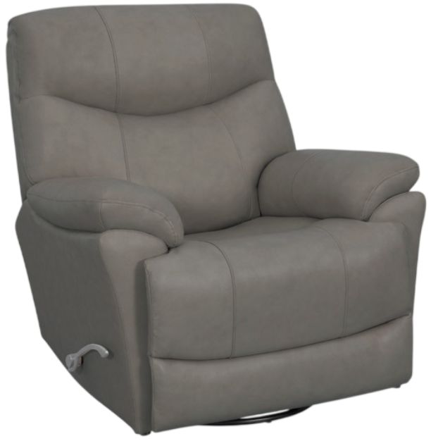 American Wholesale Furniture Madrid Mocha Leather Manual Swivel Recliner-0