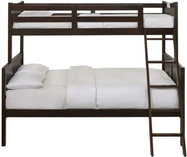 Elements International Sami Espresso Twin/Full Youth Bunk Bed-1